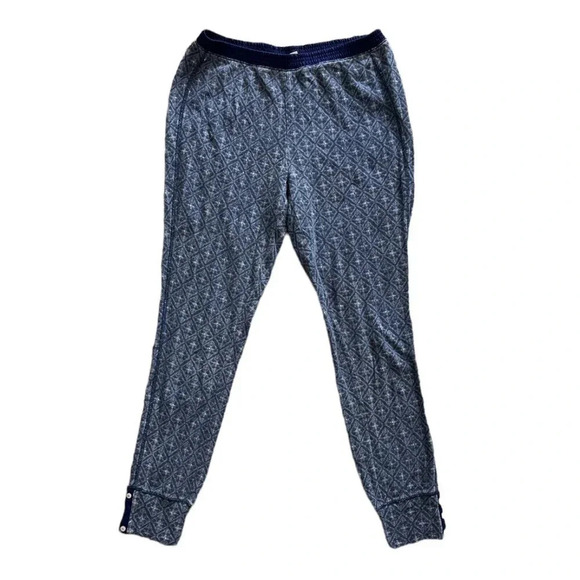 E by Eloise Blue Geometric Lounge Sleep Pants S - Picture 1 of 3